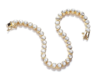 Gold Plated CZ Studded Tennis Bracelet